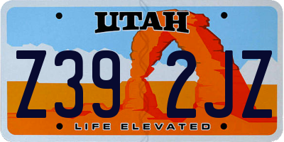 UT license plate Z392JZ