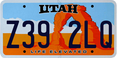 UT license plate Z392LQ