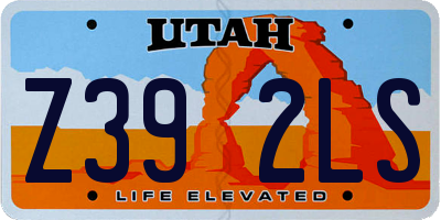 UT license plate Z392LS
