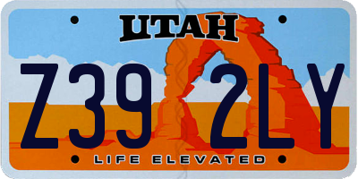 UT license plate Z392LY