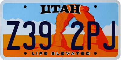 UT license plate Z392PJ