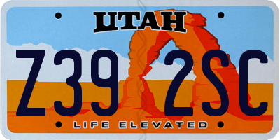 UT license plate Z392SC