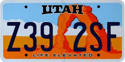 UT license plate Z392SF
