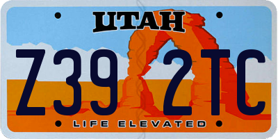 UT license plate Z392TC
