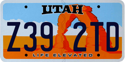 UT license plate Z392TD