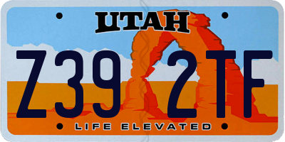 UT license plate Z392TF