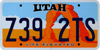 UT license plate Z392TS