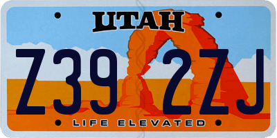 UT license plate Z392ZJ