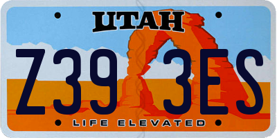 UT license plate Z393ES