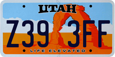 UT license plate Z393FF