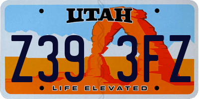 UT license plate Z393FZ