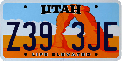 UT license plate Z393JE