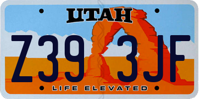 UT license plate Z393JF