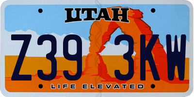 UT license plate Z393KW