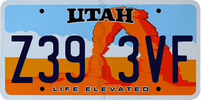 UT license plate Z393VF