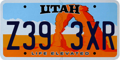 UT license plate Z393XR