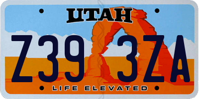 UT license plate Z393ZA