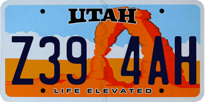 UT license plate Z394AH