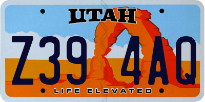 UT license plate Z394AQ