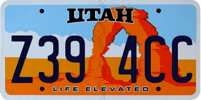 UT license plate Z394CC