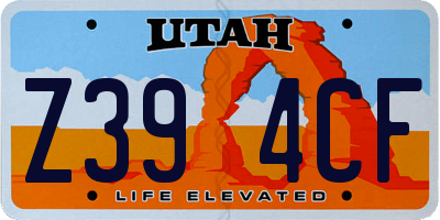 UT license plate Z394CF