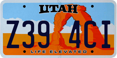 UT license plate Z394CI