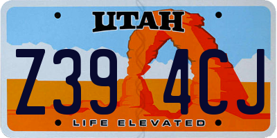 UT license plate Z394CJ