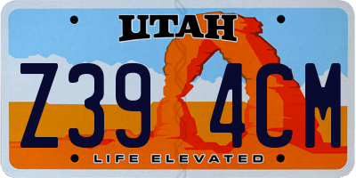 UT license plate Z394CM
