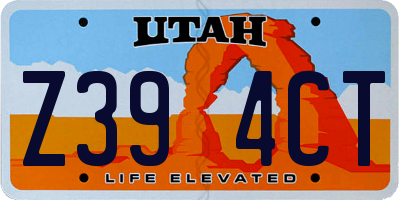 UT license plate Z394CT