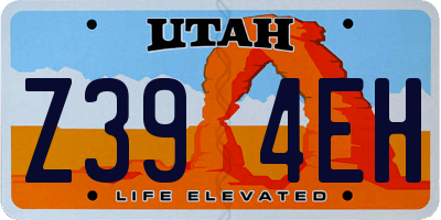 UT license plate Z394EH