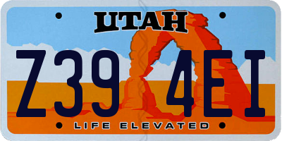UT license plate Z394EI