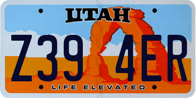 UT license plate Z394ER