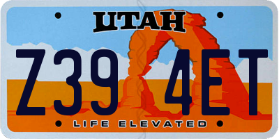 UT license plate Z394ET