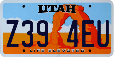 UT license plate Z394EU