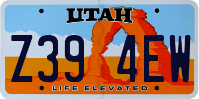 UT license plate Z394EW
