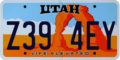 UT license plate Z394EY