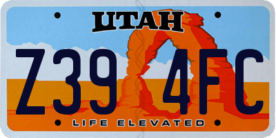 UT license plate Z394FC
