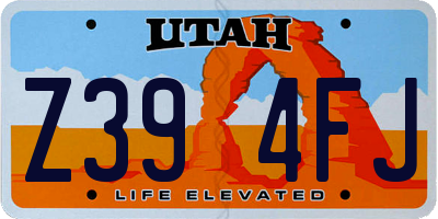 UT license plate Z394FJ