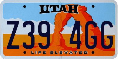 UT license plate Z394GG