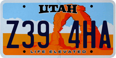 UT license plate Z394HA