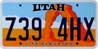UT license plate Z394HX