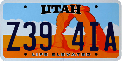 UT license plate Z394IA