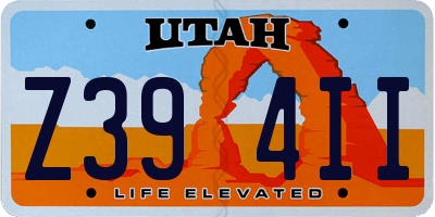 UT license plate Z394II