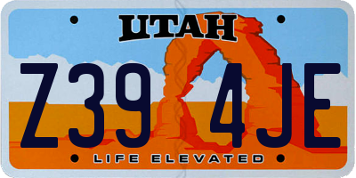 UT license plate Z394JE
