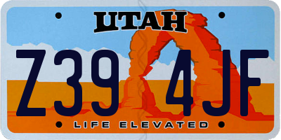 UT license plate Z394JF