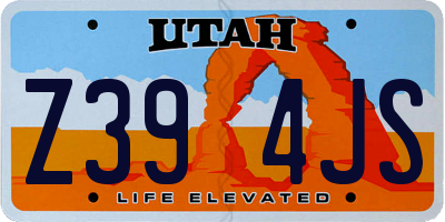 UT license plate Z394JS