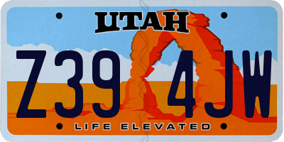 UT license plate Z394JW