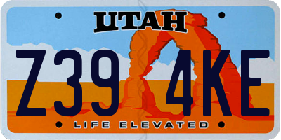 UT license plate Z394KE