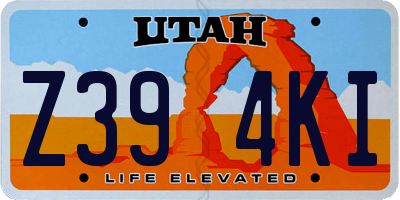 UT license plate Z394KI