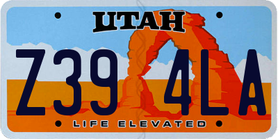UT license plate Z394LA